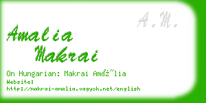 amalia makrai business card